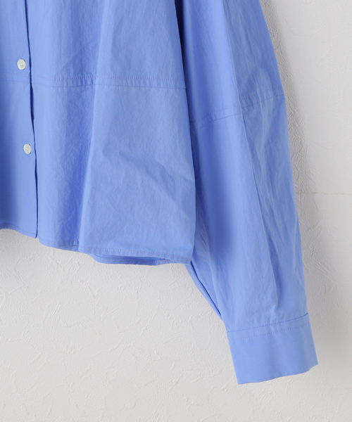 JOURNAL STANDARD（ジャーナルスタンダード）の「シュリンクコットンコクーンシャツ（シャツ/ブラウス・レディース・ホワイト/アイボリー/ブルー・FREE）」の5枚目の写真