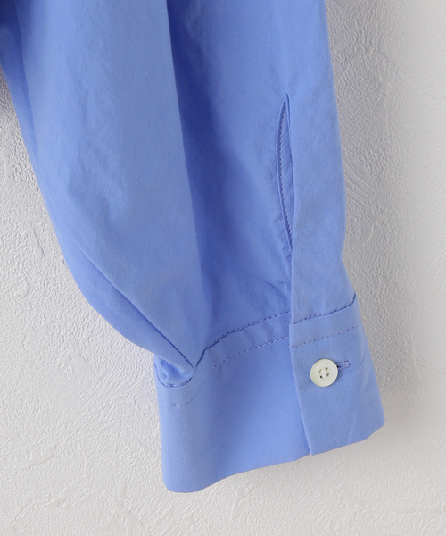 JOURNAL STANDARD（ジャーナルスタンダード）の「シュリンクコットンコクーンシャツ（シャツ/ブラウス・レディース・ホワイト/アイボリー/ブルー・FREE）」の6枚目の写真