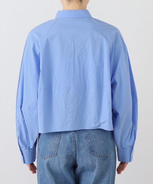 JOURNAL STANDARD（ジャーナルスタンダード）の「シュリンクコットンコクーンシャツ（シャツ/ブラウス・レディース・ホワイト/アイボリー/ブルー・FREE）」の13枚目の写真