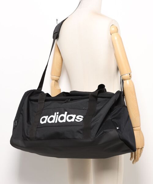 adidas（アディダス）の「《adidas》リニア ダッフル ミディアム（ボストンバッグ・メンズ・ブラック/ダークブルー・フリー）」の6枚目の写真