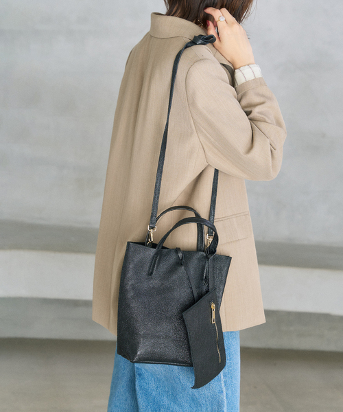 LE TALON（ルタロン）の「MILLELA FIRENZE/ミレッラ METALLIC MINI TOTE（トートバッグ・レディース・ブラック/シルバー/ゴールド・FREE）」の5枚目の写真