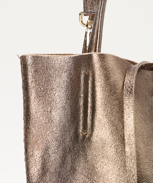 LE TALON(ルタロン)の「MILLELA FIRENZE/ミレッラ METALLIC MINI TOTE(トートバッグ・レディース・ブラック/シルバー/ゴールド・FREE)」の8枚目の写真