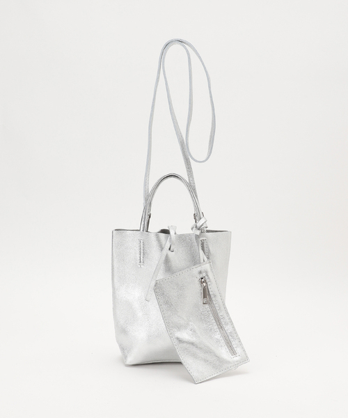 LE TALON(ルタロン)の「MILLELA FIRENZE/ミレッラ METALLIC MINI TOTE(トートバッグ・レディース・ブラック/シルバー/ゴールド・FREE)」の12枚目の写真
