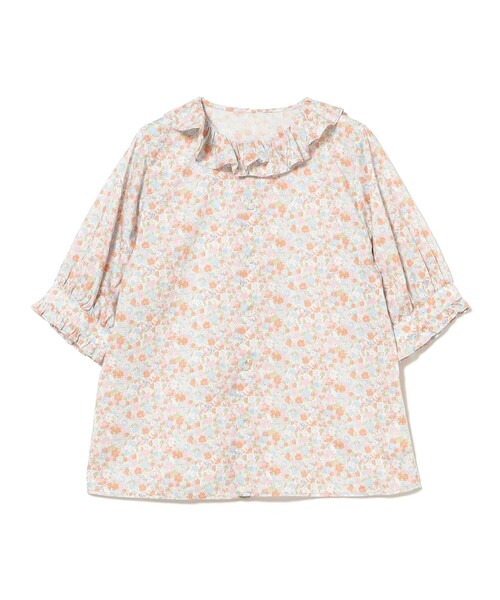 BEAMS BOY(ビームスボーイ)の「【8/20再値下げ】リバティ フリル 5分袖 シャツ(シャツ/ブラウス・レディース・サックスブルー/ネイビー・ONE SIZE)」の5枚目の写真