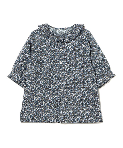 BEAMS BOY(ビームスボーイ)の「【8/20再値下げ】リバティ フリル 5分袖 シャツ(シャツ/ブラウス・レディース・サックスブルー/ネイビー・ONE SIZE)」の12枚目の写真