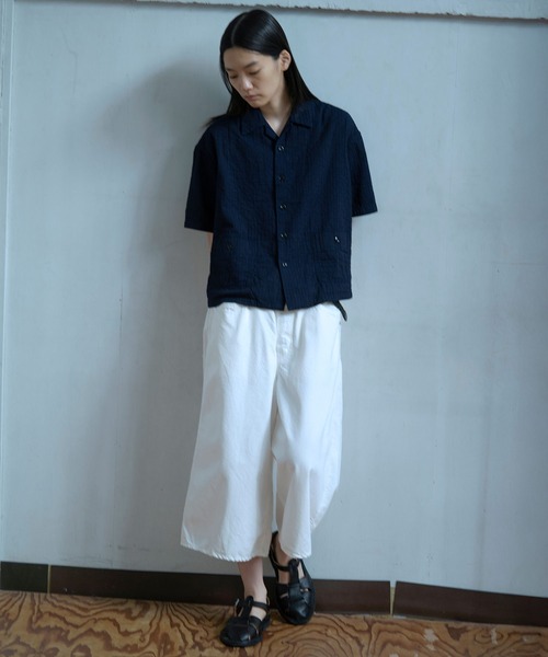 OMNIGOD womens / オムニゴッド] オリジナルインディゴダブルガーゼ