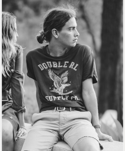 RRL（ダブル アール エル）の「ガーメントダイド ジャージー グラフィック Tシャツ（Tシャツ/カットソー・メンズ・ホワイト・L/M/S/XL）」の4枚目の写真