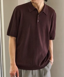 【MAISON CLUB】High gauge Knit Polo ハイゲージニットポロシャツ