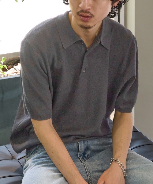 MAISON CLUB вязаное поло High gauge Knit Polo