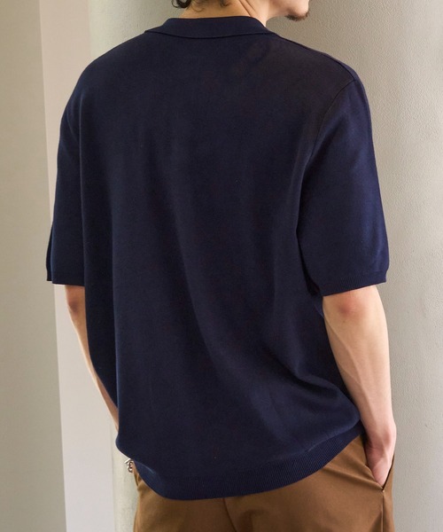 MAISON CLUB(メゾンクラブ)の「【MAISON CLUB】High gauge Knit Polo ハイゲージニットポロシャツ(ポロシャツ・メンズ・ライトグレー/ネイビー/ブラウン/ブラック・M/L)」の19枚目の写真
