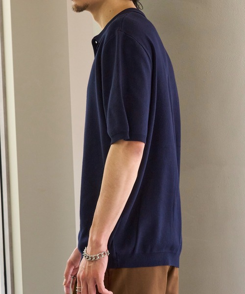MAISON CLUB(メゾンクラブ)の「【MAISON CLUB】High gauge Knit Polo ハイゲージニットポロシャツ(ポロシャツ・メンズ・ライトグレー/ネイビー/ブラウン/ブラック・M/L)」の20枚目の写真