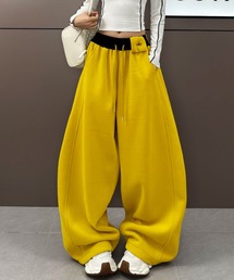立体シルエット ワイドスウェットパンツ