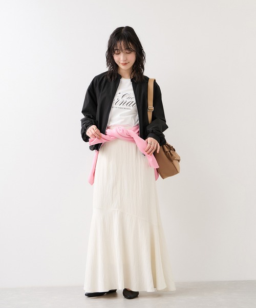 VIS（ビス）の「ボリュームバルーンブルゾン/UVケア・イージーケア（ブルゾン・レディース・カーキ/ブラック/キナリ・FREE）」の15枚目の写真