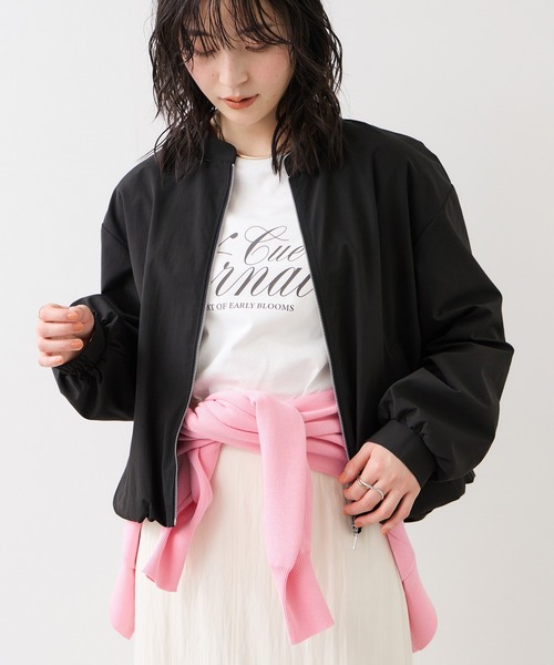 VIS（ビス）の「ボリュームバルーンブルゾン/UVケア・イージーケア（ブルゾン・レディース・カーキ/ブラック/キナリ・FREE）」の13枚目の写真