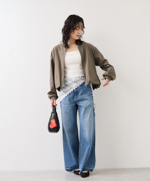 VIS（ビス）の「ボリュームバルーンブルゾン/UVケア・イージーケア（ブルゾン・レディース・カーキ/ブラック/キナリ・FREE）」の19枚目の写真