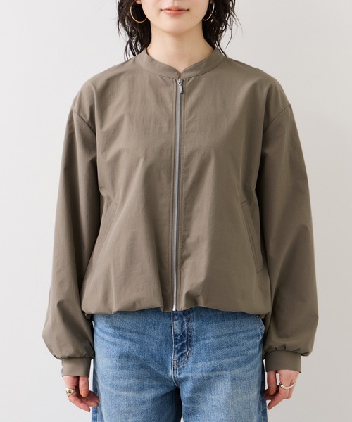 VIS（ビス）の「ボリュームバルーンブルゾン/UVケア・イージーケア（ブルゾン・レディース・カーキ/ブラック/キナリ・FREE）」の20枚目の写真