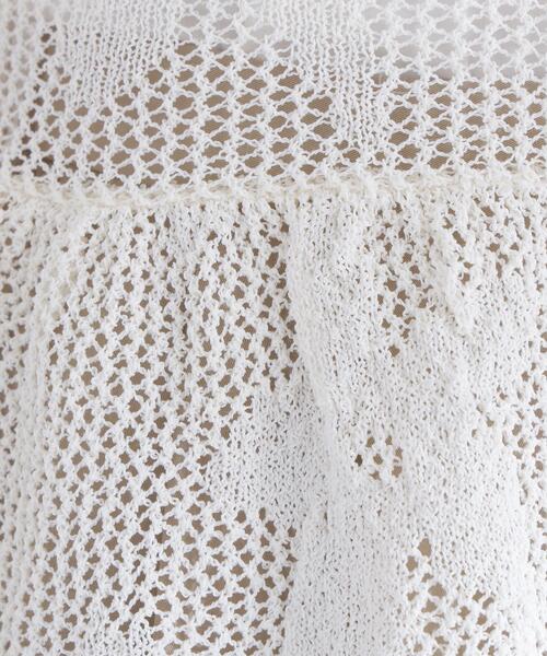 NATURAL BEAUTY BASIC（ナチュラルビューティーベーシック）の「◇フラワーレースペプラムニット（カーディガン/ボレロ・レディース・イエロー/ブラック/オフホワイト・FREE）」の16枚目の写真