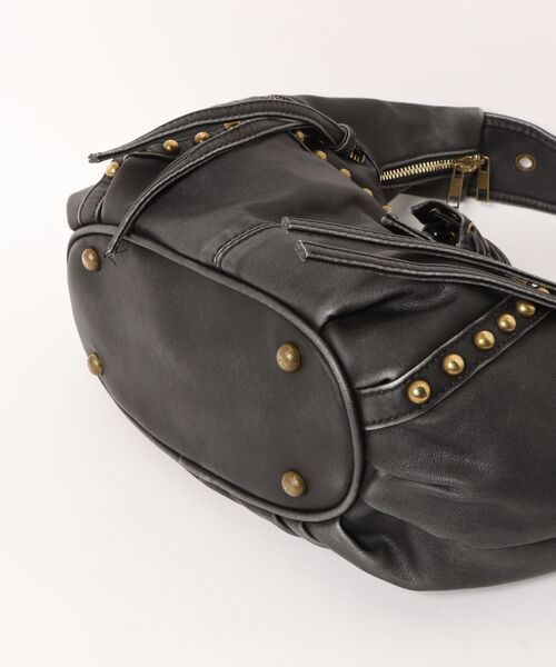 ANAP（アナップ）の「スタッズ vintage加工 フェイク レザー バッグ（ショルダーバッグ・レディース・ブラック/ブラウン・F）」の20枚目の写真