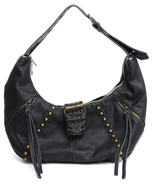 ANAP（アナップ）の「スタッズ vintage加工 フェイク レザー バッグ（ショルダーバッグ・レディース・ブラック/ブラウン・F）」の11枚目の写真