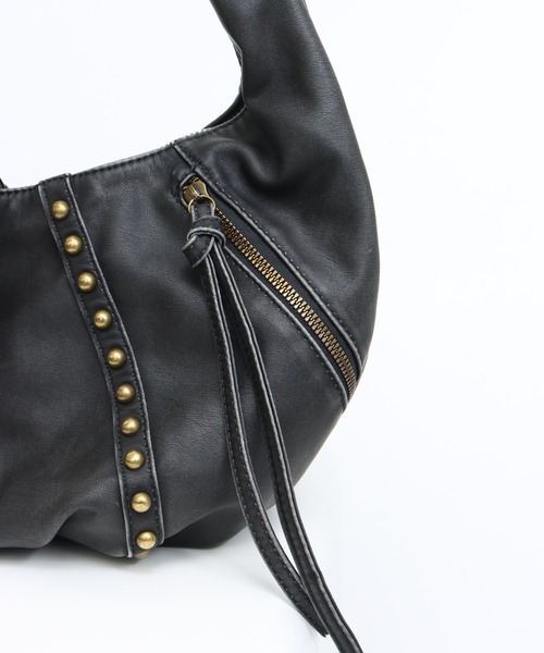 ANAP（アナップ）の「スタッズ vintage加工 フェイク レザー バッグ（ショルダーバッグ・レディース・ブラック/ブラウン・F）」の16枚目の写真