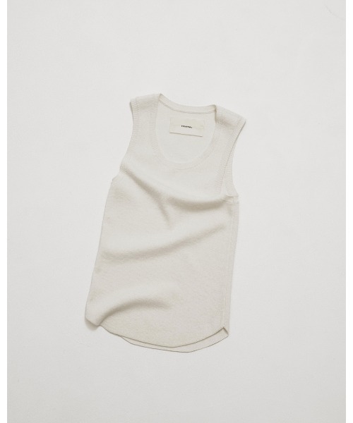 TODAYFUL(トゥデイフル)の「Roundhem Knit Tanktop(タンクトップ・レディース・ダークブラウン/キナリ/チャコールグレー・FREE)」の17枚目の写真