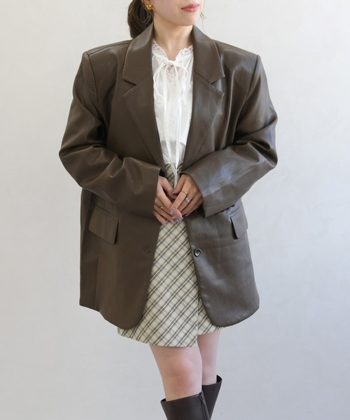 31 Sons de mode（トランテアン　ソン　ドゥ　モード）の「一部店舗限定 シングルテーラードジャケット（テーラードジャケット・レディース・ブラウン・ﾌﾘ-）」の3枚目の写真