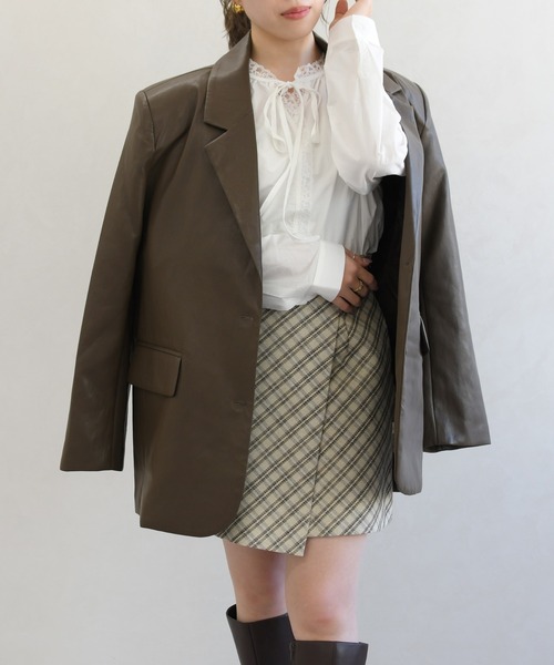 31 Sons de mode（トランテアン　ソン　ドゥ　モード）の「一部店舗限定 シングルテーラードジャケット（テーラードジャケット・レディース・ブラウン・ﾌﾘ-）」の4枚目の写真