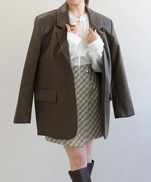31 Sons de mode（トランテアン　ソン　ドゥ　モード）の「一部店舗限定 シングルテーラードジャケット（テーラードジャケット・レディース・ブラウン・ﾌﾘ-）」の5枚目の写真