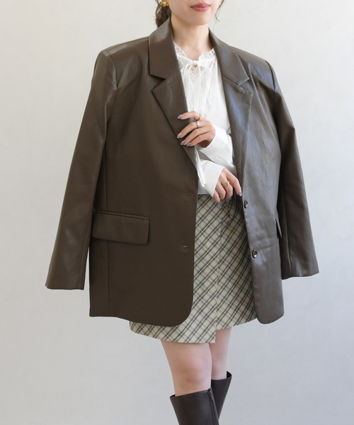 31 Sons de mode（トランテアン　ソン　ドゥ　モード）の「一部店舗限定 シングルテーラードジャケット（テーラードジャケット・レディース・ブラウン・ﾌﾘ-）」の6枚目の写真