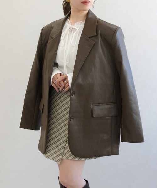 31 Sons de mode（トランテアン　ソン　ドゥ　モード）の「一部店舗限定 シングルテーラードジャケット（テーラードジャケット・レディース・ブラウン・ﾌﾘ-）」の7枚目の写真