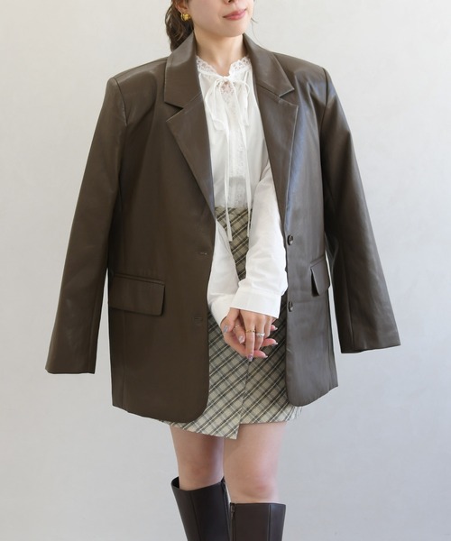 31 Sons de mode（トランテアン　ソン　ドゥ　モード）の「一部店舗限定 シングルテーラードジャケット（テーラードジャケット・レディース・ブラウン・ﾌﾘ-）」の8枚目の写真