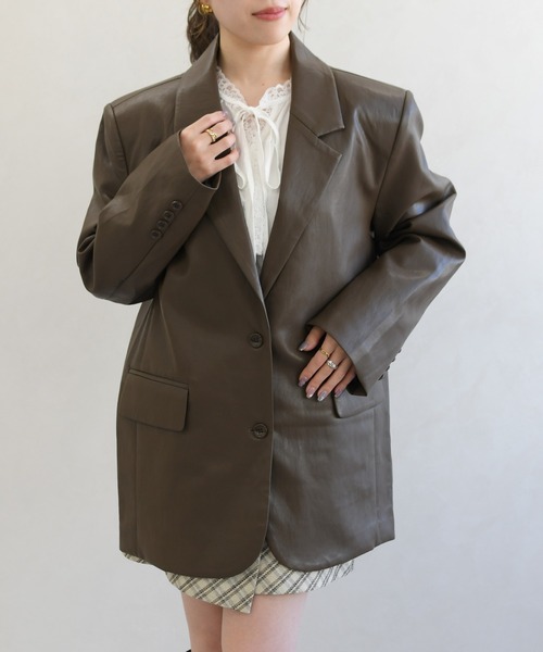 31 Sons de mode（トランテアン　ソン　ドゥ　モード）の「一部店舗限定 シングルテーラードジャケット（テーラードジャケット・レディース・ブラウン・ﾌﾘ-）」の9枚目の写真