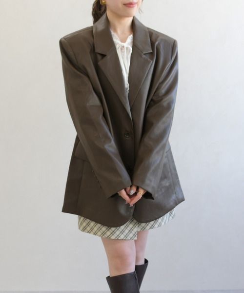 31 Sons de mode（トランテアン　ソン　ドゥ　モード）の「一部店舗限定 シングルテーラードジャケット（テーラードジャケット・レディース・ブラウン・ﾌﾘ-）」の12枚目の写真