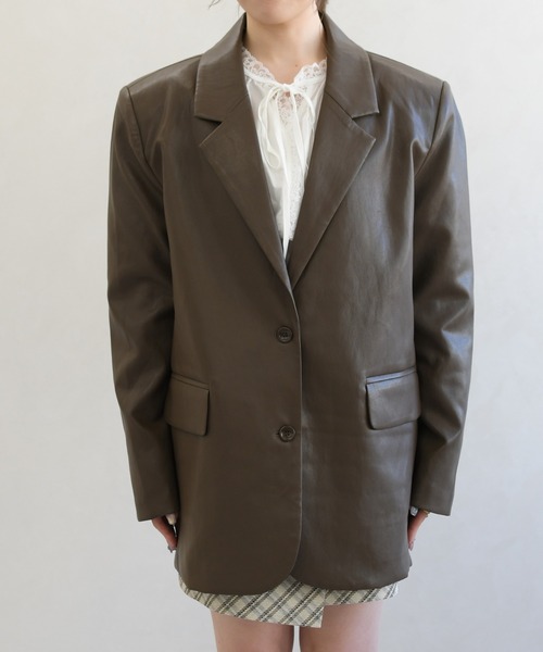 31 Sons de mode（トランテアン　ソン　ドゥ　モード）の「一部店舗限定 シングルテーラードジャケット（テーラードジャケット・レディース・ブラウン・ﾌﾘ-）」の14枚目の写真