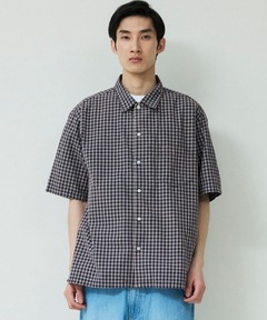 チェックオープンカラーショートスリーブシャツ