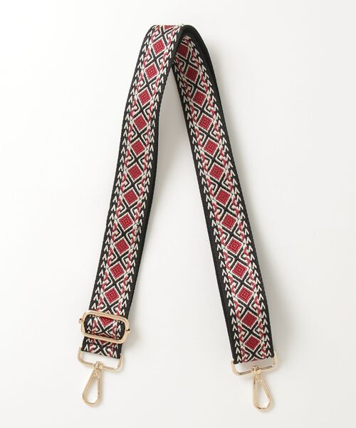 Per sist ence（パーシエンス）の「ジャガード柄 付け替えショルダーストラップ（バッグ用）（ショルダーバッグ・レディース・グリーン/レッド/ブラック/ブルー/イエロー・ONE SIZE）」の10枚目の写真