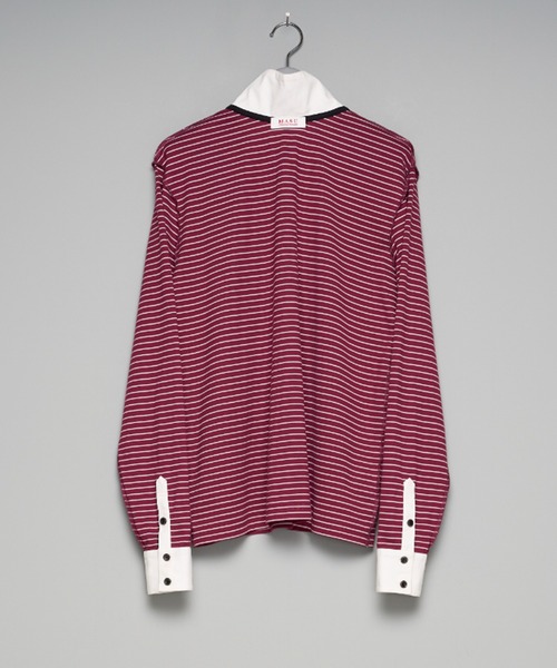 MASU（エムエーエスユー）の「【M A S U】OPPOSITE STRIPE PULLOVER SHIRT（Tシャツ/カットソー・メンズ・ブラック/レッド・46/48）」の5枚目の写真