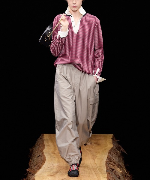 MASU（エムエーエスユー）の「【M A S U】OPPOSITE STRIPE PULLOVER SHIRT（Tシャツ/カットソー・メンズ・ブラック/レッド・46/48）」の3枚目の写真