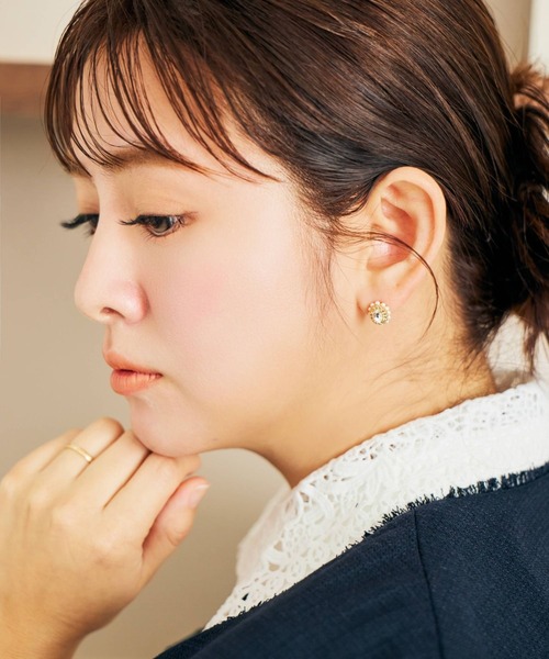 GLOBAL WORK（グローバルワーク）の「菅谷梨沙子さんコラボ/プチパールピアス/643341（ピアス（両耳用）・レディース・シルバー/ゴールド・FREE）」の2枚目の写真