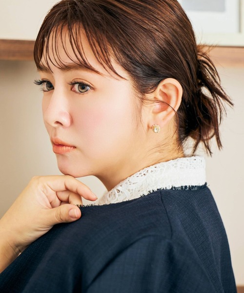 GLOBAL WORK（グローバルワーク）の「菅谷梨沙子さんコラボ/プチパールピアス/643341（ピアス（両耳用）・レディース・シルバー/ゴールド・FREE）」の4枚目の写真