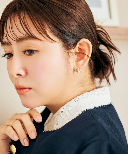 GLOBAL WORK（グローバルワーク）の「菅谷梨沙子さんコラボ/プチパールピアス/643341（ピアス（両耳用）・レディース・シルバー/ゴールド・FREE）」の5枚目の写真