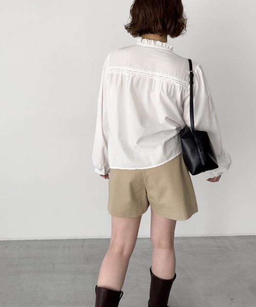 CANAL JEAN(キャナルジーン)の「El mar レーストリムブラウス(シャツ/ブラウス・レディース・アイボリー/クリーム・ONE SIZE)」の4枚目の写真