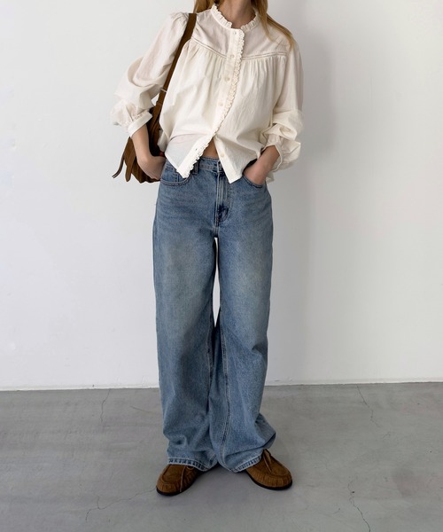 CANAL JEAN(キャナルジーン)の「El mar レーストリムブラウス(シャツ/ブラウス・レディース・アイボリー/クリーム・ONE SIZE)」の9枚目の写真