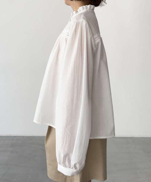 CANAL JEAN(キャナルジーン)の「El mar レーストリムブラウス(シャツ/ブラウス・レディース・アイボリー/クリーム・ONE SIZE)」の11枚目の写真