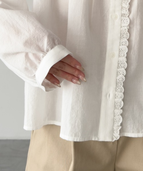 CANAL JEAN(キャナルジーン)の「El mar レーストリムブラウス(シャツ/ブラウス・レディース・アイボリー/クリーム・ONE SIZE)」の14枚目の写真