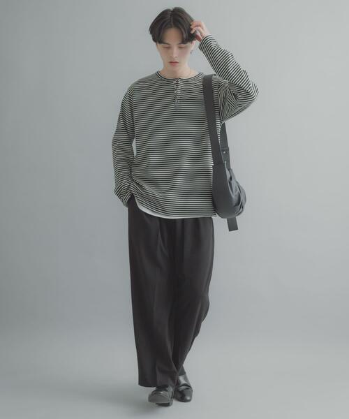 SENSE OF PLACE by URBAN RESEARCH(センスオブプレイスバイアーバンリサーチ)の「『イージーケア』カラー2タックワイドテーパードパンツ(その他パンツ・メンズ・チャコールグレー/ライトベージュ/ブラック・LARGE/MEDIUM)」の19枚目の写真