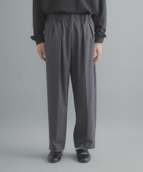 SENSE OF PLACE by URBAN RESEARCH(センスオブプレイスバイアーバンリサーチ)の「『イージーケア』カラー2タックワイドテーパードパンツ(その他パンツ・メンズ・チャコールグレー/ライトベージュ/ブラック・LARGE/MEDIUM)」の10枚目の写真