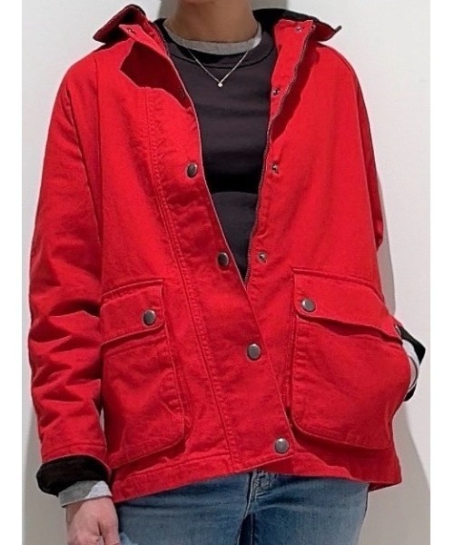 GAP（ギャップ）の「オーバーサイズ チョアジャケット（その他アウター・レディース・レッド・XS/S/M/L/XXS）」の4枚目の写真