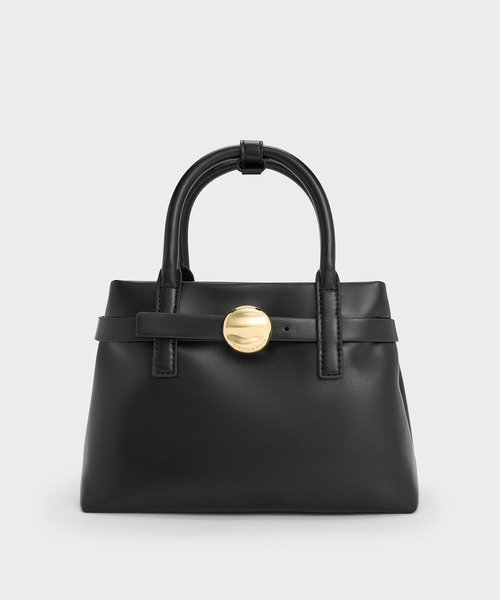 CHARLES & KEITH(チャールズ & キース)の「Behn ミニベーン ベルトトートバッグ(トートバッグ・レディース・サンドグレー/ブラック・S)」の5枚目の写真