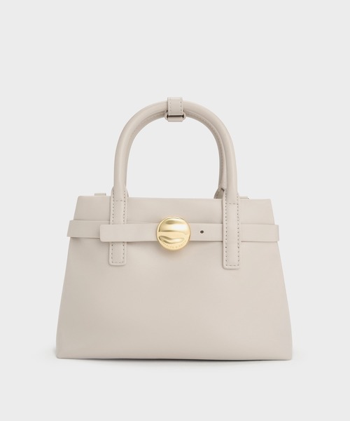 CHARLES & KEITH(チャールズ & キース)の「Behn ミニベーン ベルトトートバッグ(トートバッグ・レディース・サンドグレー/ブラック・S)」の15枚目の写真